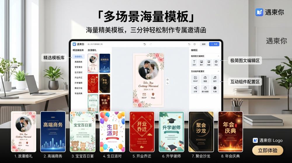 救命！免费聚会请柬模板多到炸，小白也能5分钟出片✨